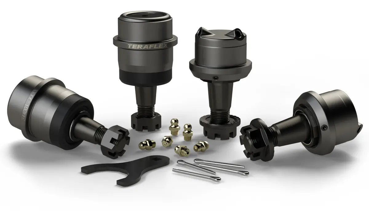 07-18 Wrangler Jk Dana 30/44 Hd Ball Joint Kit W/Out Knurl Upper & Lower Set Of 4 Teraflex 1
