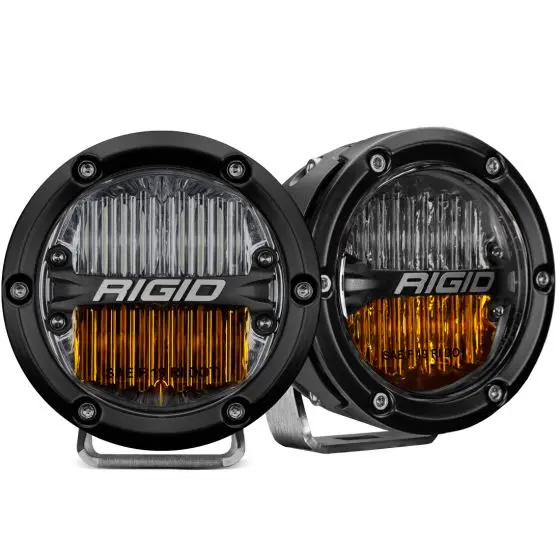 Rigid 360-Series Sae Fog Yellow/White Pair 1