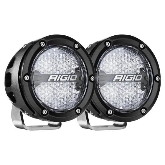 Rigid Industries 36400 360-Series 4" Off-Road Lamp, Diffused Beam, Rgbw Backlight, Set/2 1