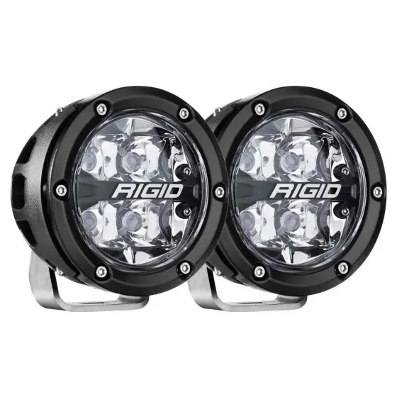 Rigid Industries 36402 360-Series 4" Off-Road Lamp, Spot Beam, Rgbw Backlight, Set/2 1