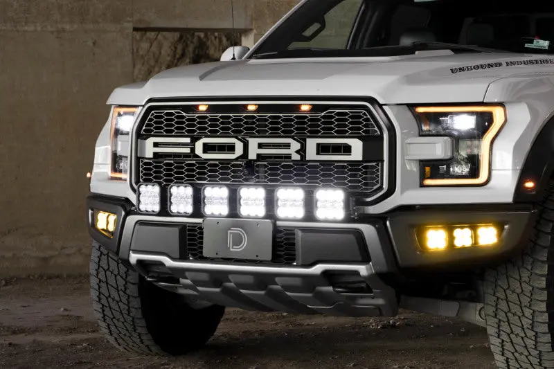 Diode Dynamics 17-20 Ford Raptor Ss5 Grille Crosslink Lightbar Kit - Pro White Combo 1