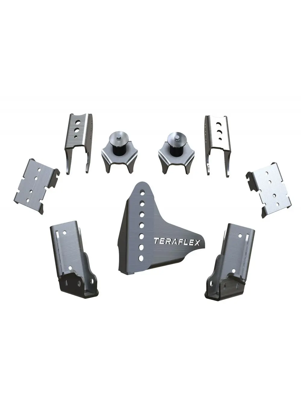 07-18 Wrangler Jk Tera Crd60 Rear Axle Bracket Kit 3 Inch Od Teraflex 1