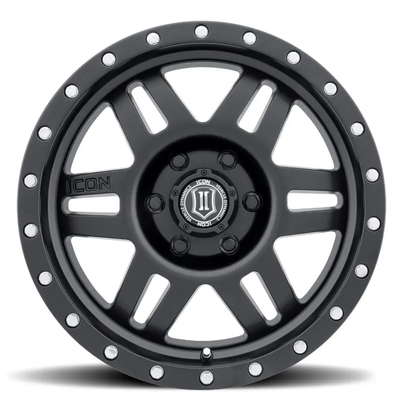 Icon Six Speed 17X8.5 6X5.5 25Mm Offset 5.75In Bs 108.1Mm Bore Satin Black Wheel 1
