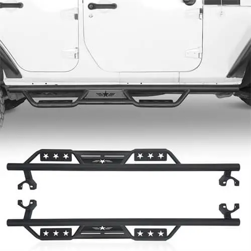 4 Door Side Steps Running Boards (07-18 Jeep Wrangler Jk) - Hooke Road 1