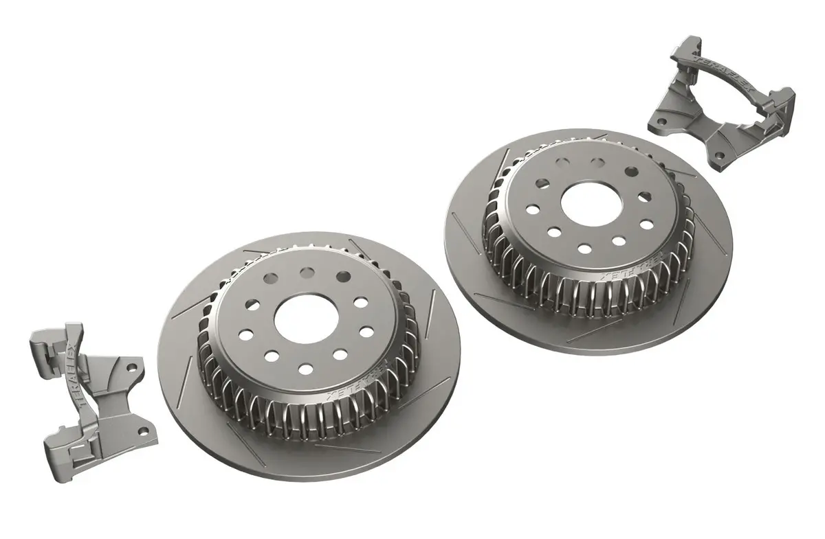 07-18 Wrangler Jk Rear Performance Big Rotor Kit W/ Slotted Rotors 5X5 Inch & 5X5.5 Inch Teraflex 1