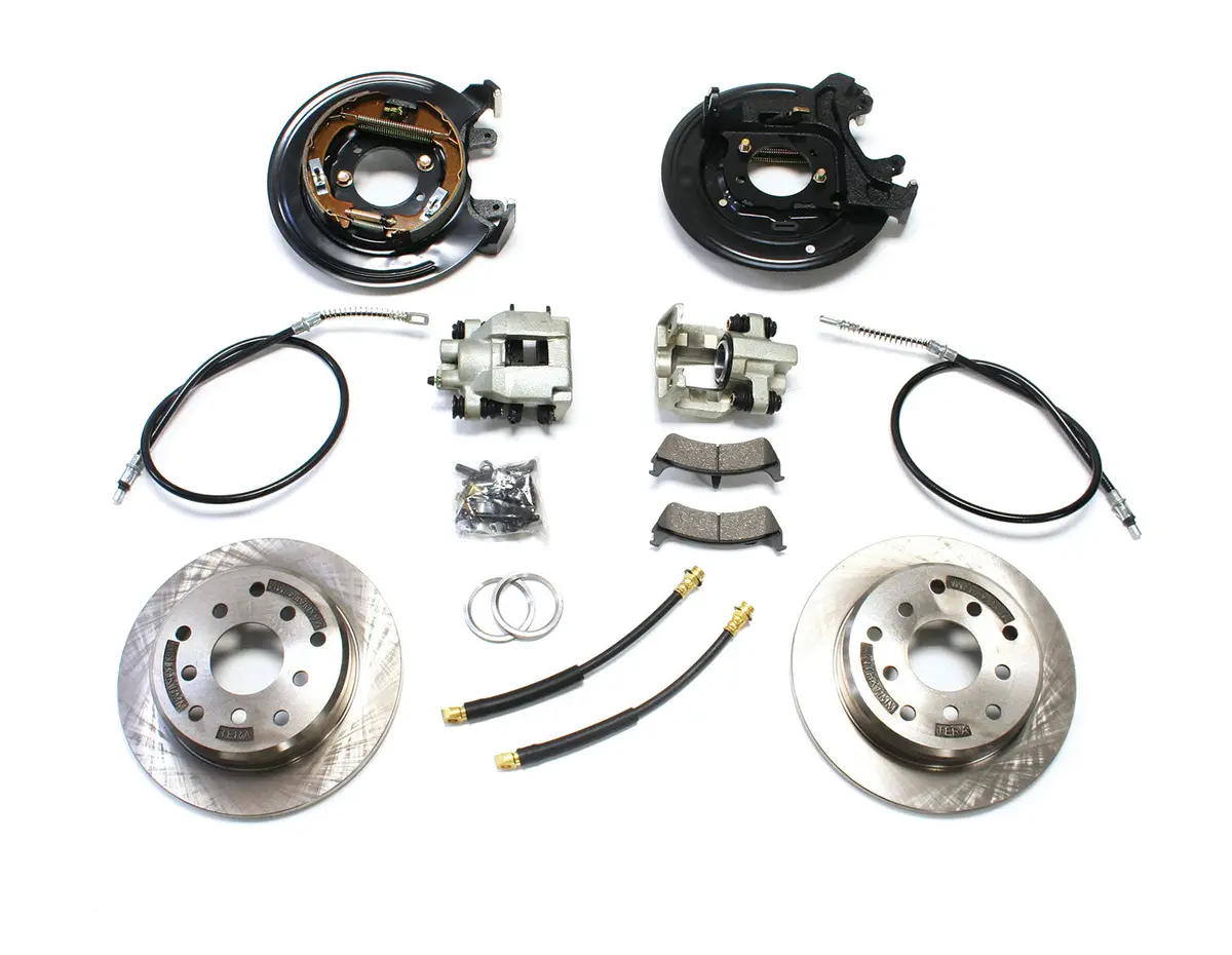 97-06 Jeep Wrangler Tj Rear Disc Brake Conversion Kit W/ E-Brake Cables Teraflex 1
