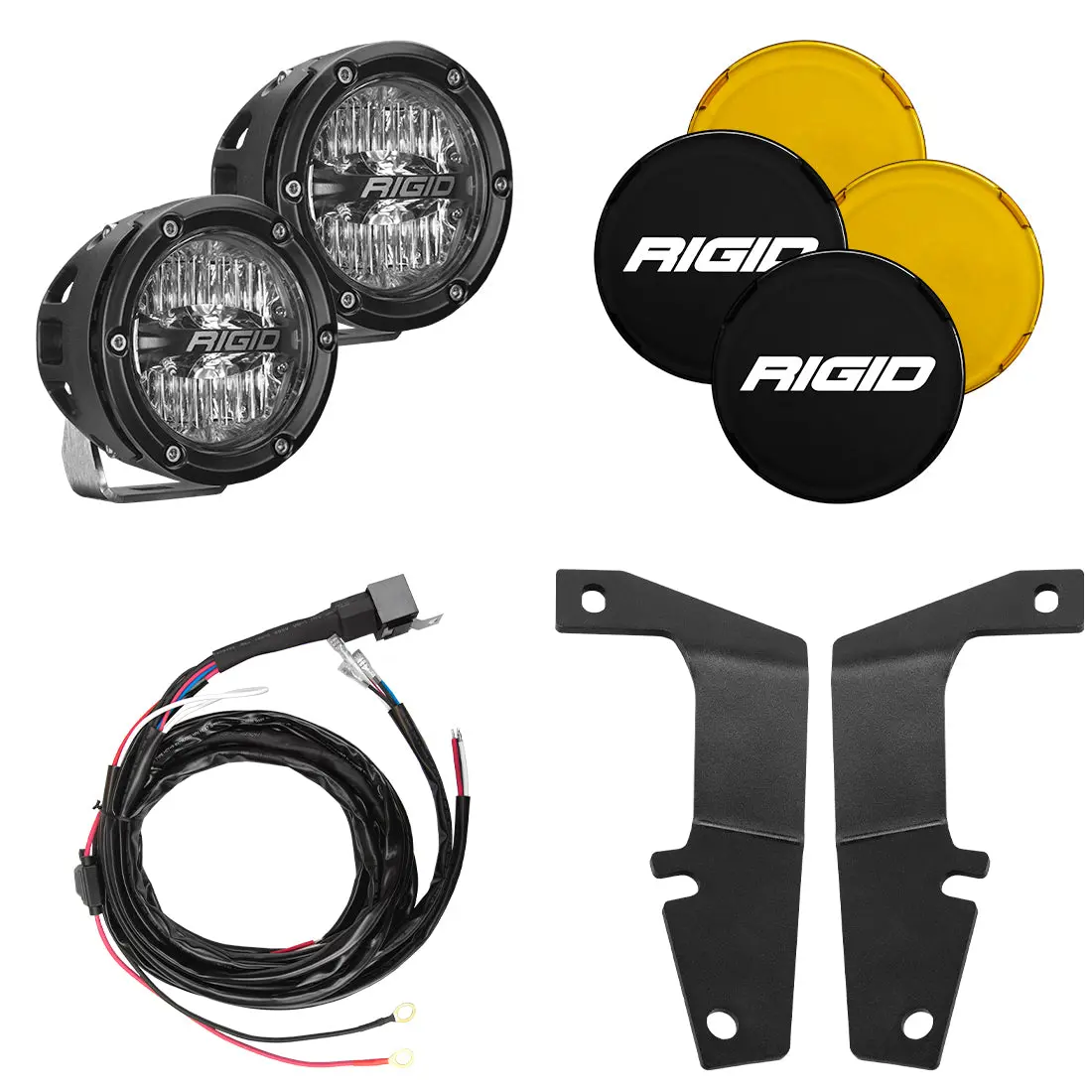 Rigid 2010-2020 Toyota 4Runner A-Pillar Light Kit, Includes 4In 360-Series Drive 1
