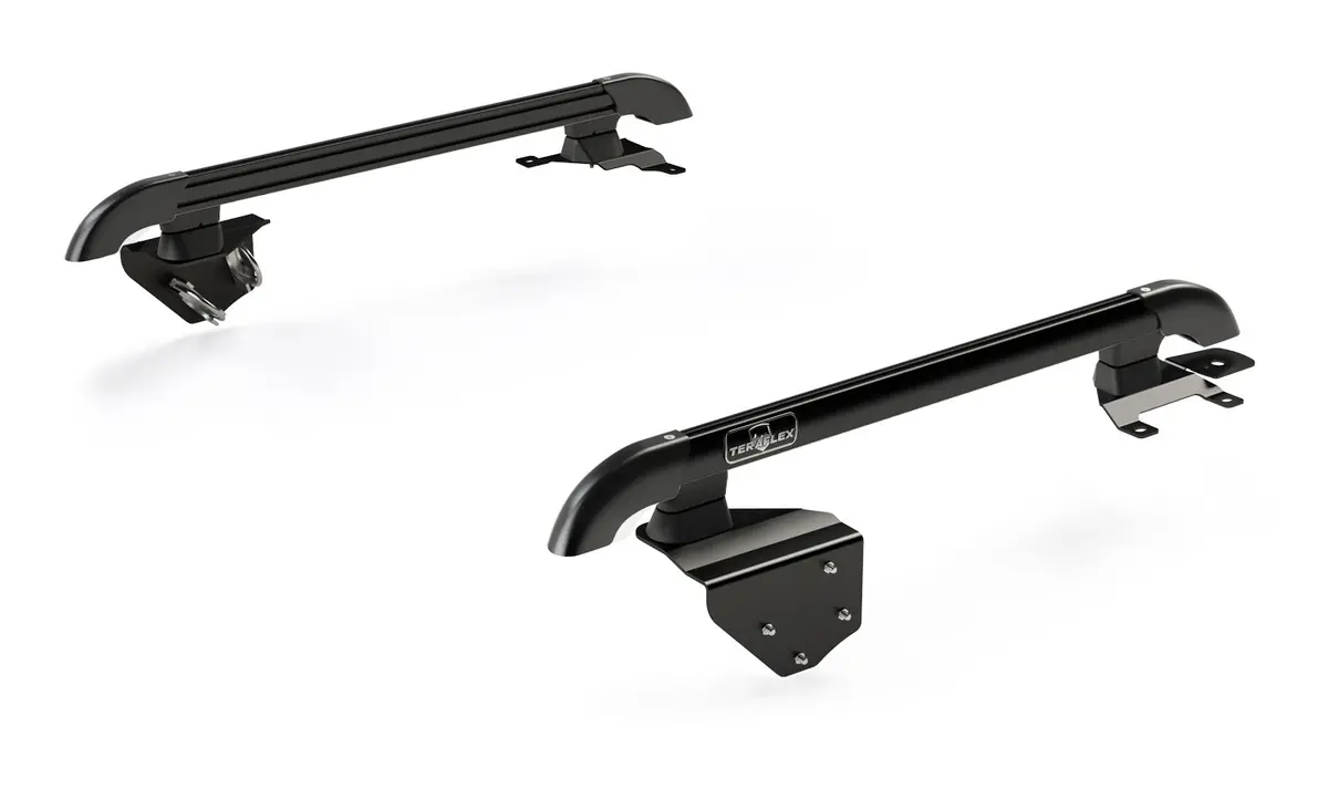 07-18 Wrangler Jk 2 Door Nebo Roof Rack Main Rail Kit Black Teraflex 1
