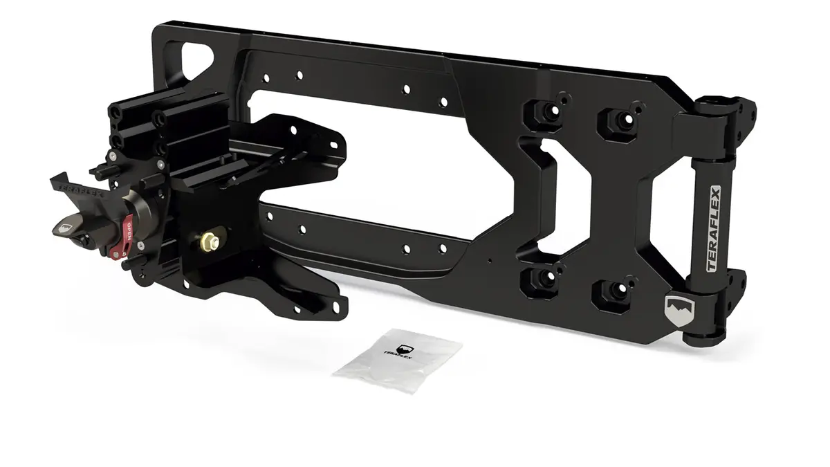 18-Up Wrangler Jl Alpha Hd Hinged Spare Tire Carrier & Adjustable Spare Tire Mount Kit 5X5 Inch Teraflex 1