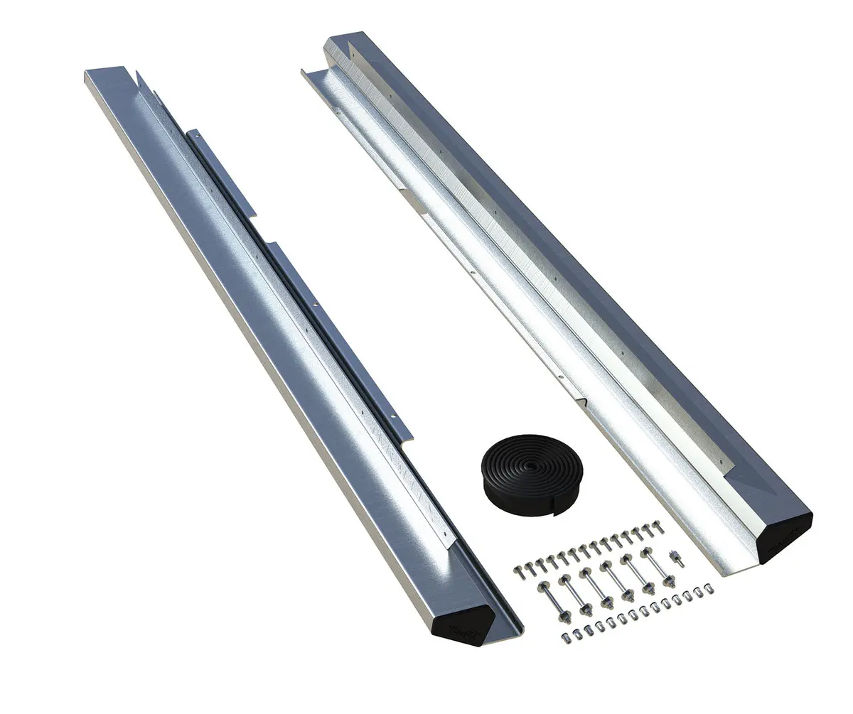 07-18 Wrangler Jk 4 Door Rockguard Aluminum Rock Slider Kit Bare Teraflex 1