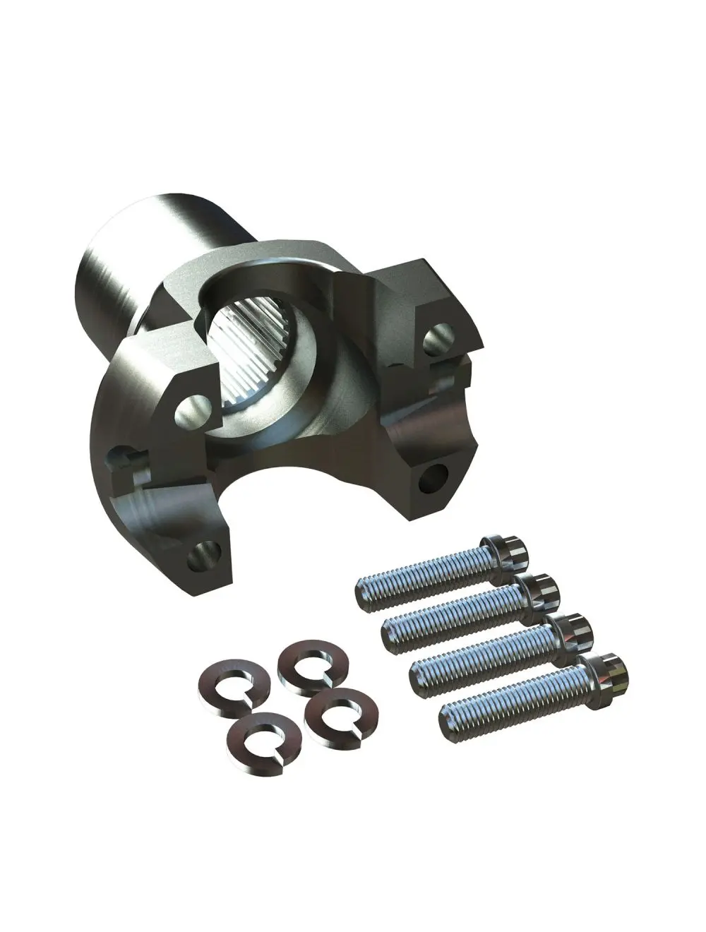 07-18 Wrangler Jk Transfer Case Output Yoke U-Bolt Conversion Kit Each Teraflex 1