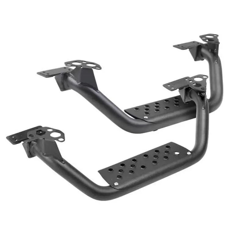 Go Rhino Dominator Extreme D6 Sidesteps - Tex Blk - 4In Drop Down Steps (Pair) 1