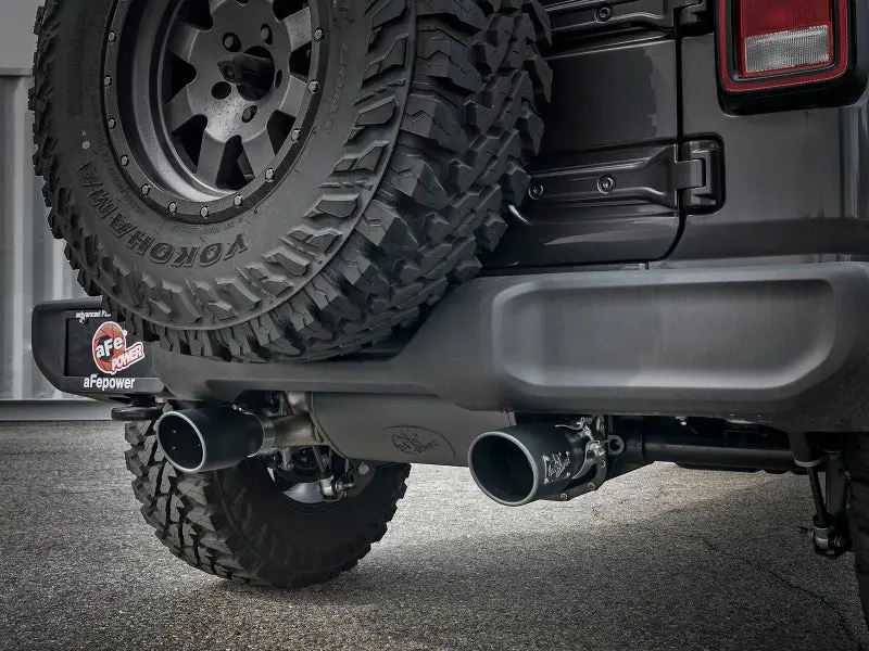 Afe Rebel Series 2.5In 409 Ss Cat-Back Exhaust W/ Black Tips 18-19 Jeep Wrangler (Jl) V6 3.6L 1