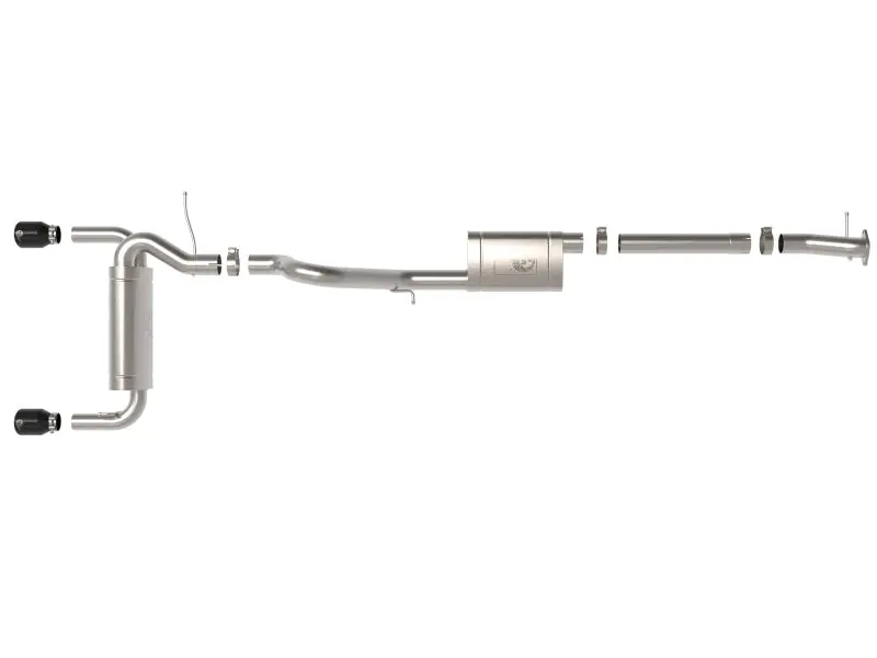 Afe Vulcan 3In 304 Ss Cat-Back Exhaust 2021 Ford Bronco L4-2.3L (T)/V6-2.7L (Tt) W/ Black Tips 1