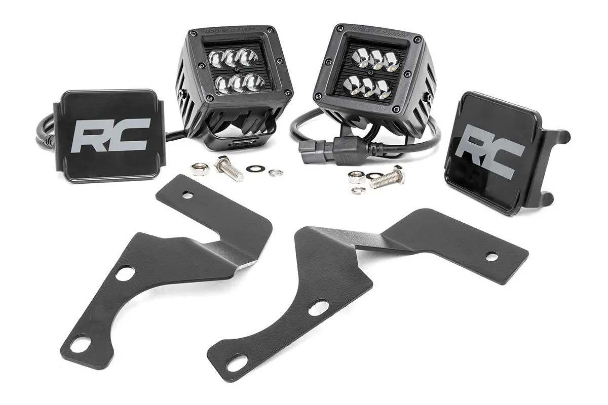 Led Light Kit - Ditch Mount - 2 Inch Black Spot Pair - Toyota 4Runner (10-24) 1