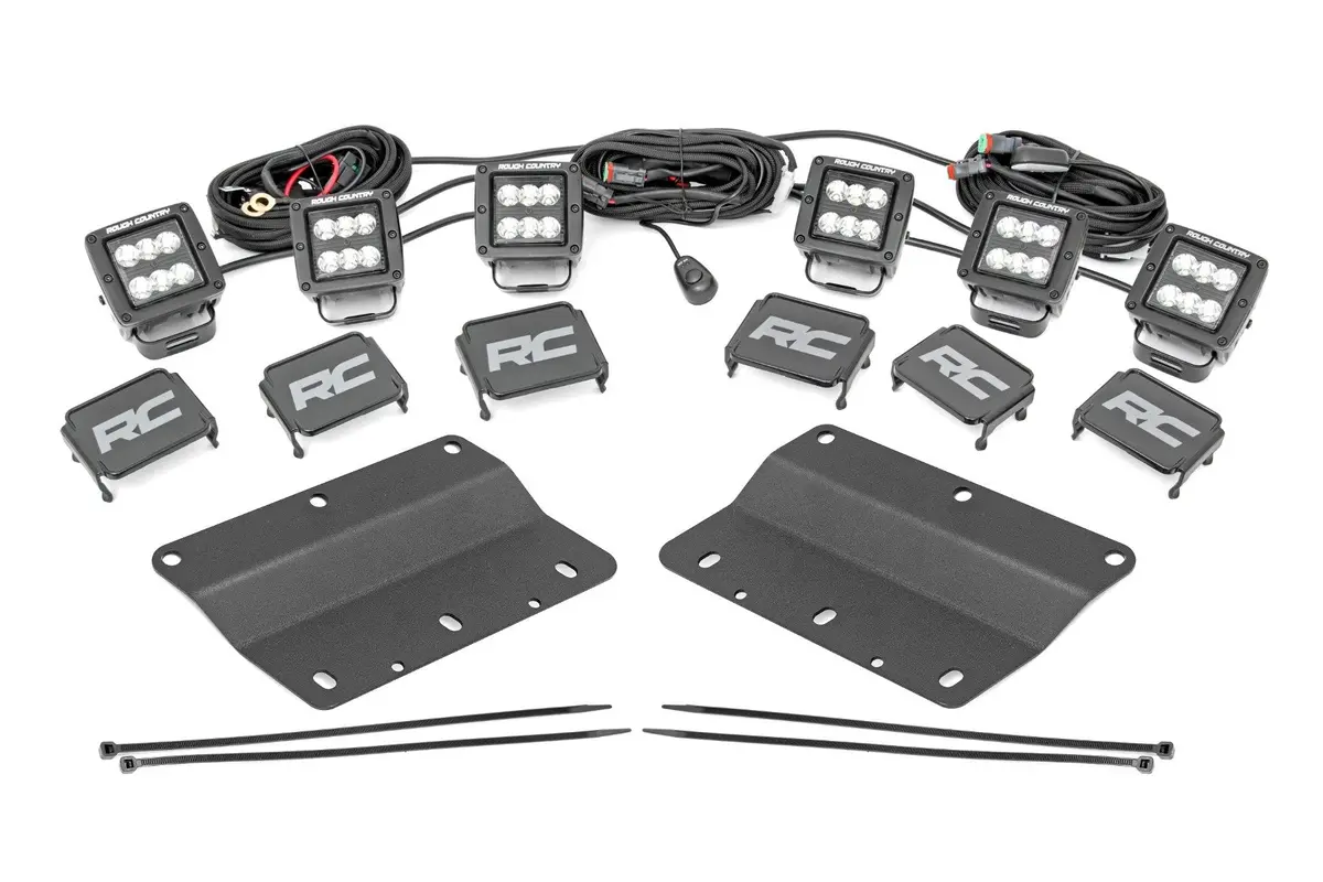 Led Light Kit - Fog Mount - Triple 2 Inch Black Pair - Spot - Ford Bronco (21-24) 1