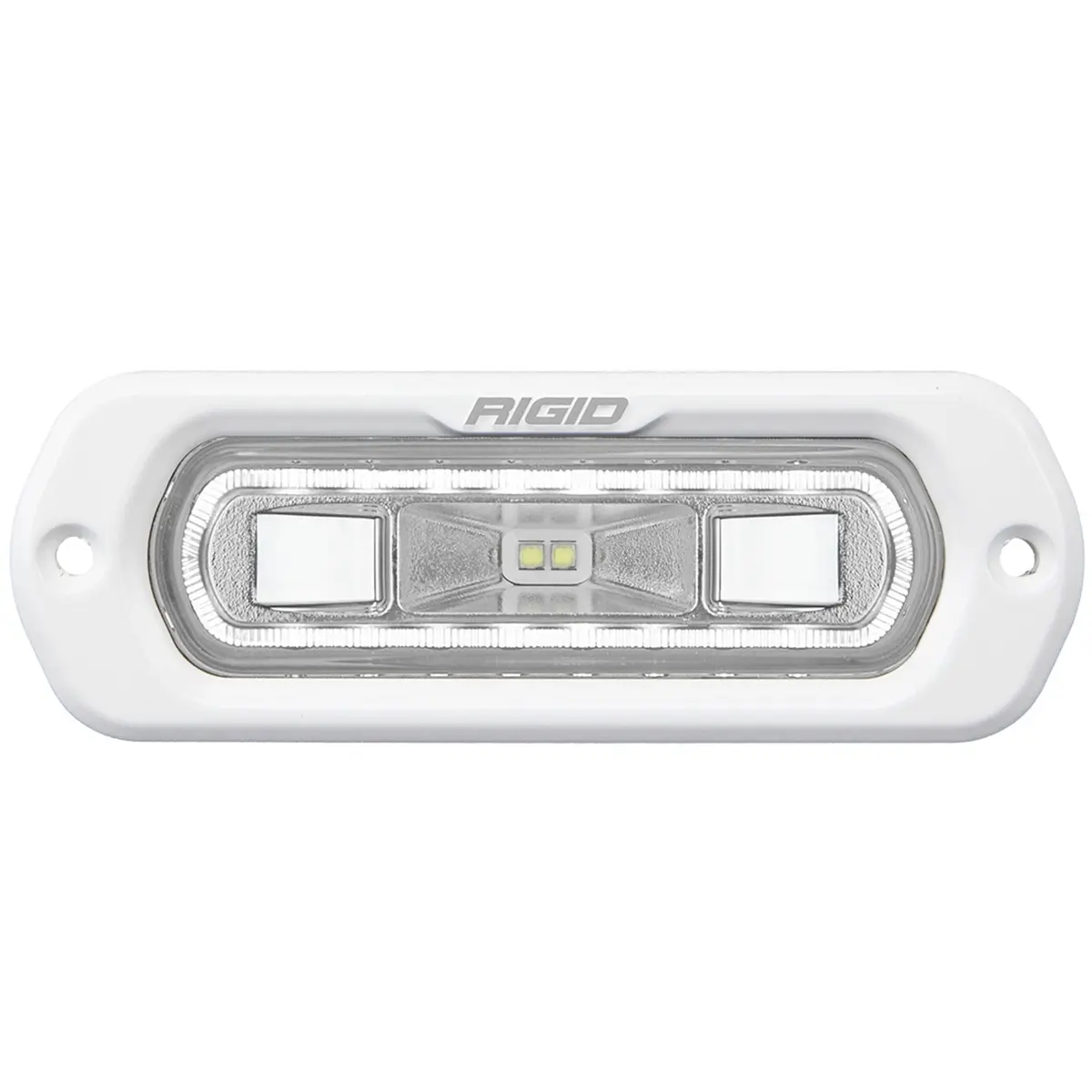 Rigid Industries 51200 Sr-L Series Marine Spreader Pod, 2 Wire Flush Mount, White W/White Halo 1