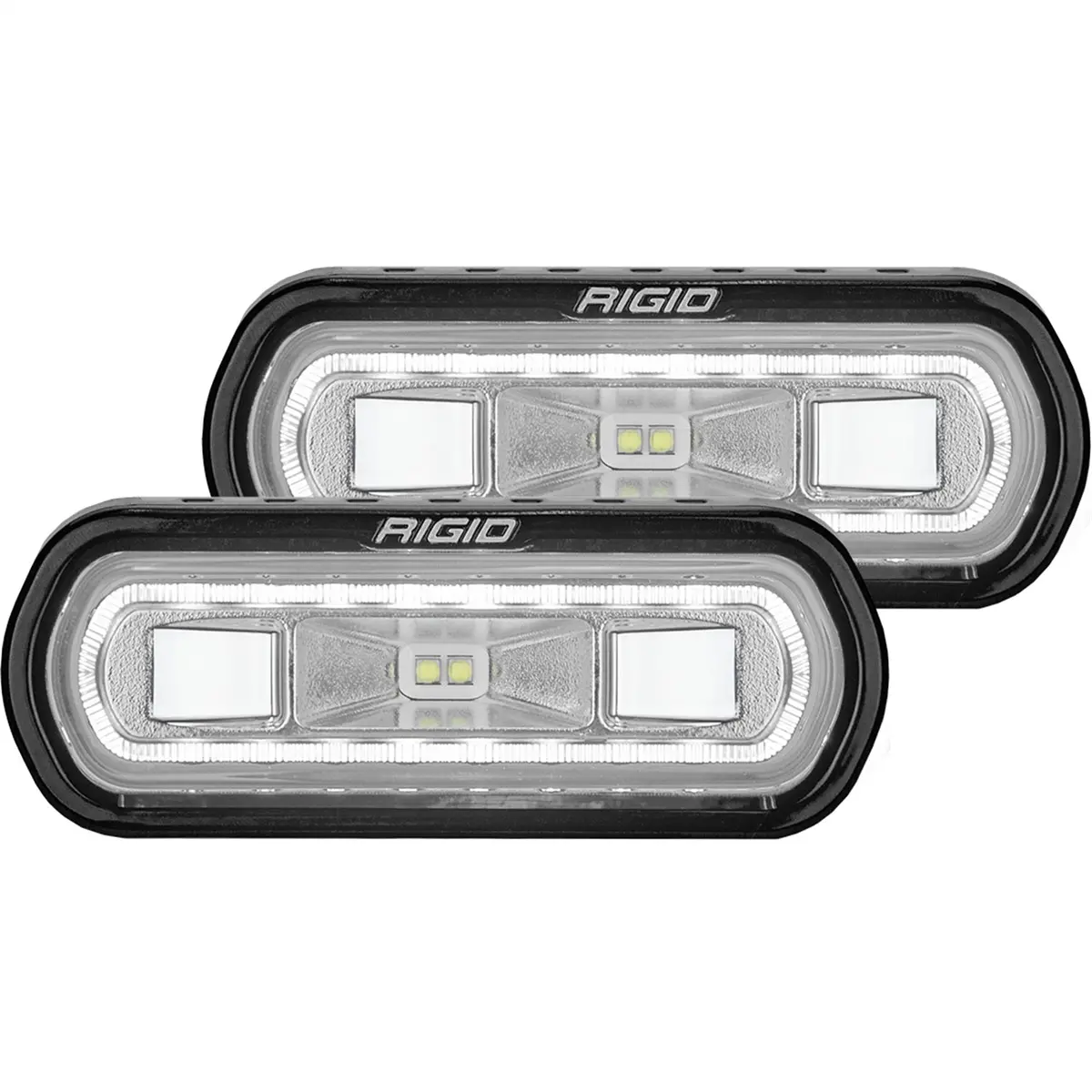 Rigid Industries 53120 Sr-L Series Off-Road Spreader Pod, 3 Wire, Surface Mount, White Halo, Pair 1