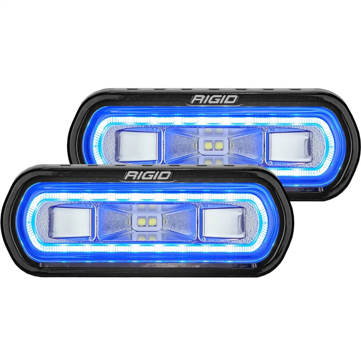 Rigid Industries 53121 Sr-L Series Off-Road Spreader Pod, 3 Wire, Surface Mount, Blue Halo, Pair 1