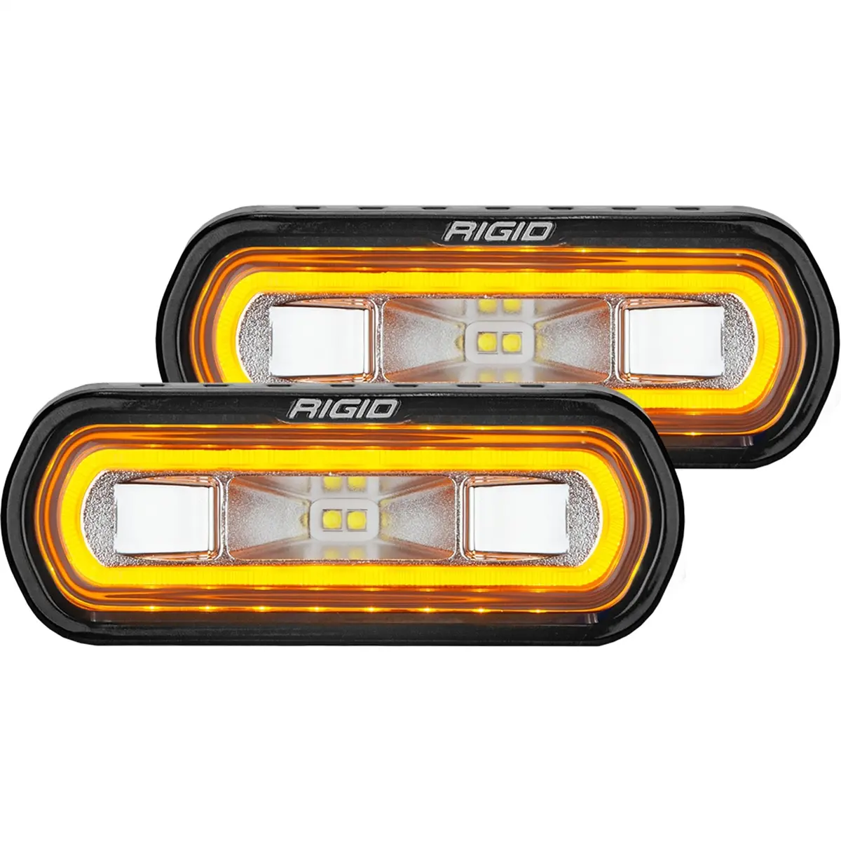Rigid Industries 53123 Sr-L Series Off-Road Spreader Pod, 3 Wire, Surface Mount, Amber Halo, Pair 1