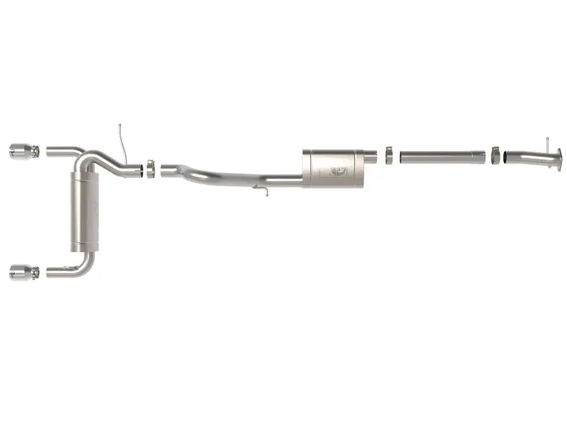 Afe 2021+ Ford Bronco L4-2.3L (T) / V6-2.7L (Tt) Vulcan 3In. To 2.5In. Ss Cat-Back - Polished 1