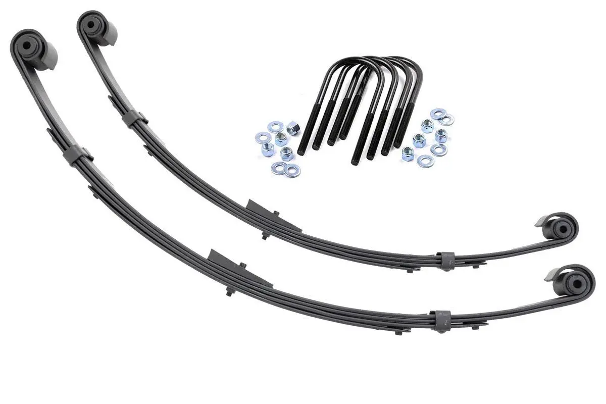 Rear Leaf Springs - Military Wrap - 4 Inch Lift - Pair - Jeep Wrangler Yj (87-95) 1