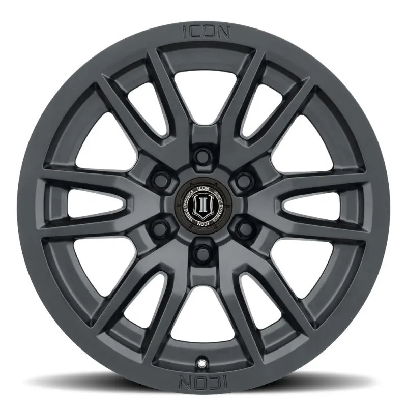 Icon Vector 6 17X8.5 6X5.5 0Mm Offset 4.75In Bs 106.1Mm Bore Satin Black Wheel 1