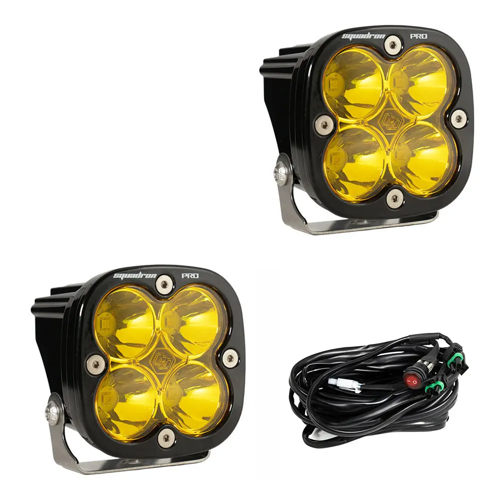 Baja Designs Squadron Pro Spot Led Light (Amber) (Pair) 1