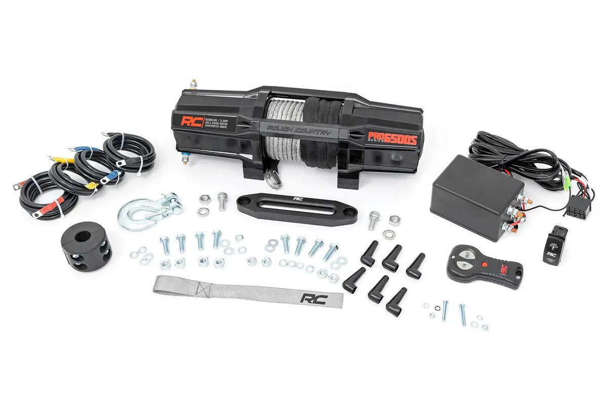 6500-Lb Winch W/ Remote - Utv - Synthetic Rope 1