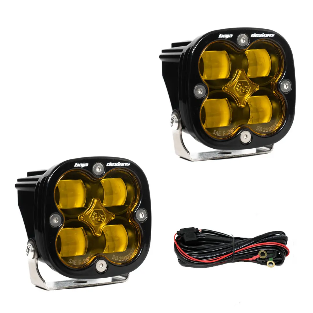 Baja Designs Squadron Sae Led Auxiliary Light Pod (Amber) (Pair) 1