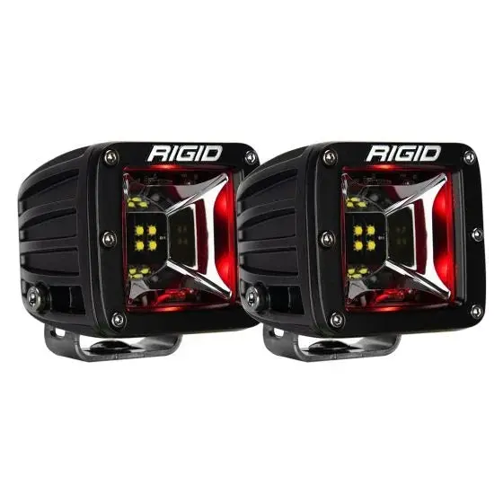 Rigid Industries 68202 Rigid Radiance Scene Light W/Red Backlight, Surface Mount, Black Housing, Pair 1