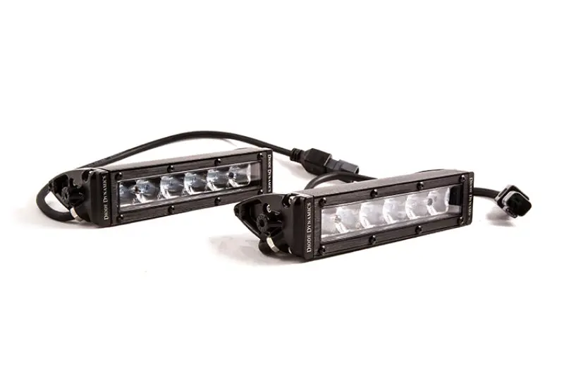Diode Dynamics 6 In Led Light Bar Single Row Straight Ss6 - White Flood Light Bar (Pair) 1