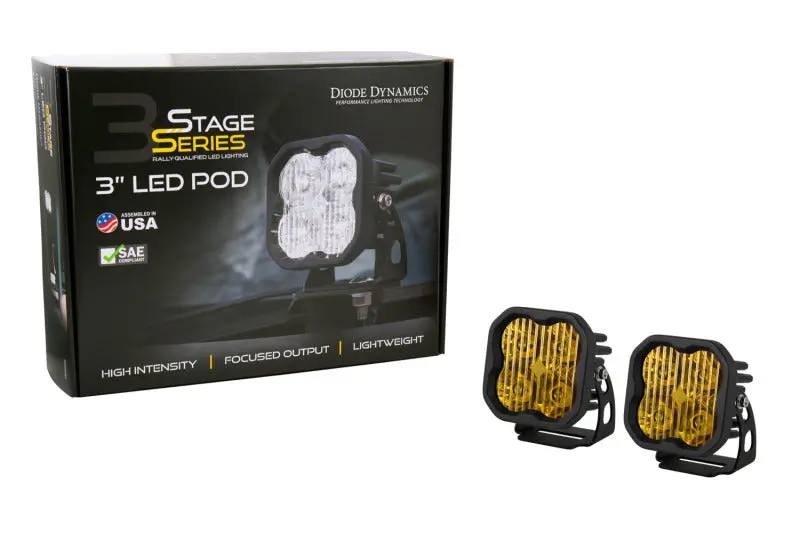 Diode Dynamics Ss3 Led Pod Pro - Yellow Flood Standard (Pair) 1