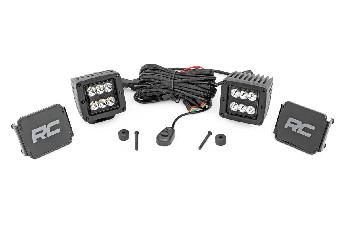 Led Light Kit - Cowl Mount - 2 Inch Black Pair - Jeep Gladiator Jt/Wrangler Jl (18-24) 1