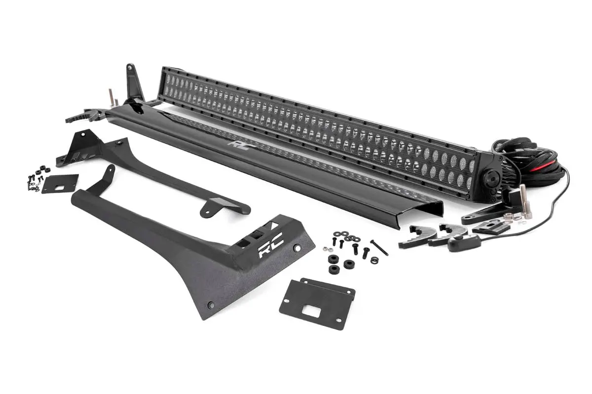 Led Light Kit - Windshield Mount - 50 Inch Blk Dual Row - Jeep Gladiator Jt/Wrangler Jl (18-24) 1