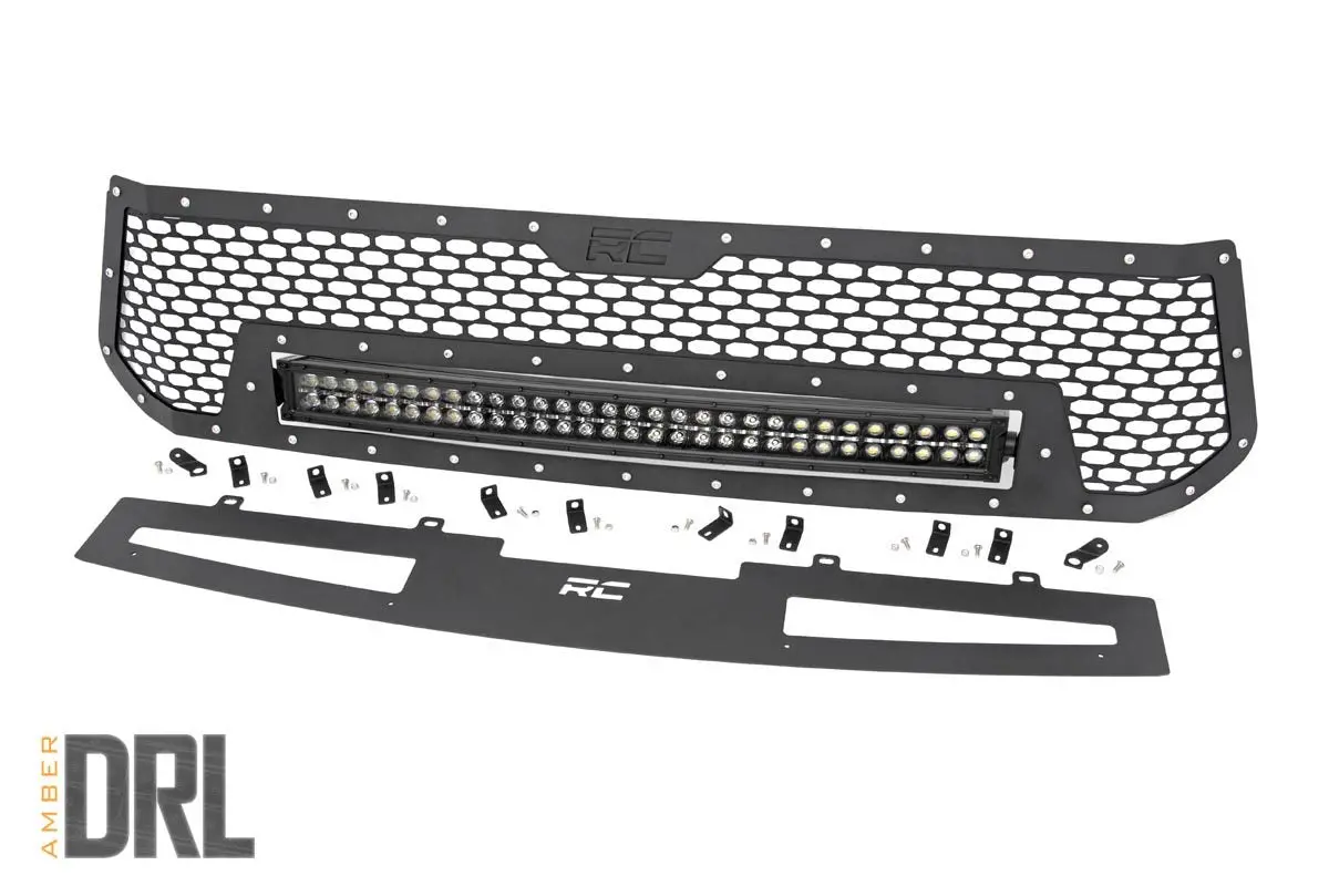 Mesh Grille - 30 Inch Dual Row Led - Black - Amber Drl - Toyota Tundra (14-17) 1