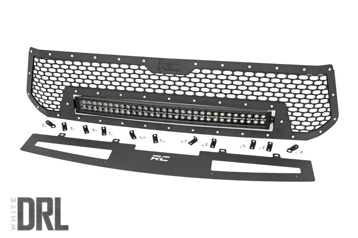 Mesh Grille - 30 Inch Dual Row Led - Black - White Drl - Toyota Tundra (14-17) 1