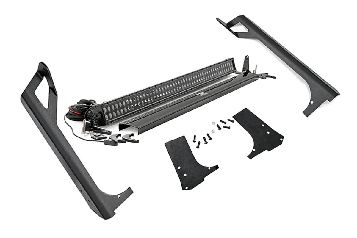 Led Light Kit - Windshield Mount - 50 Inch Black Dual Row - Jeep Wrangler Tj (97-06) 1
