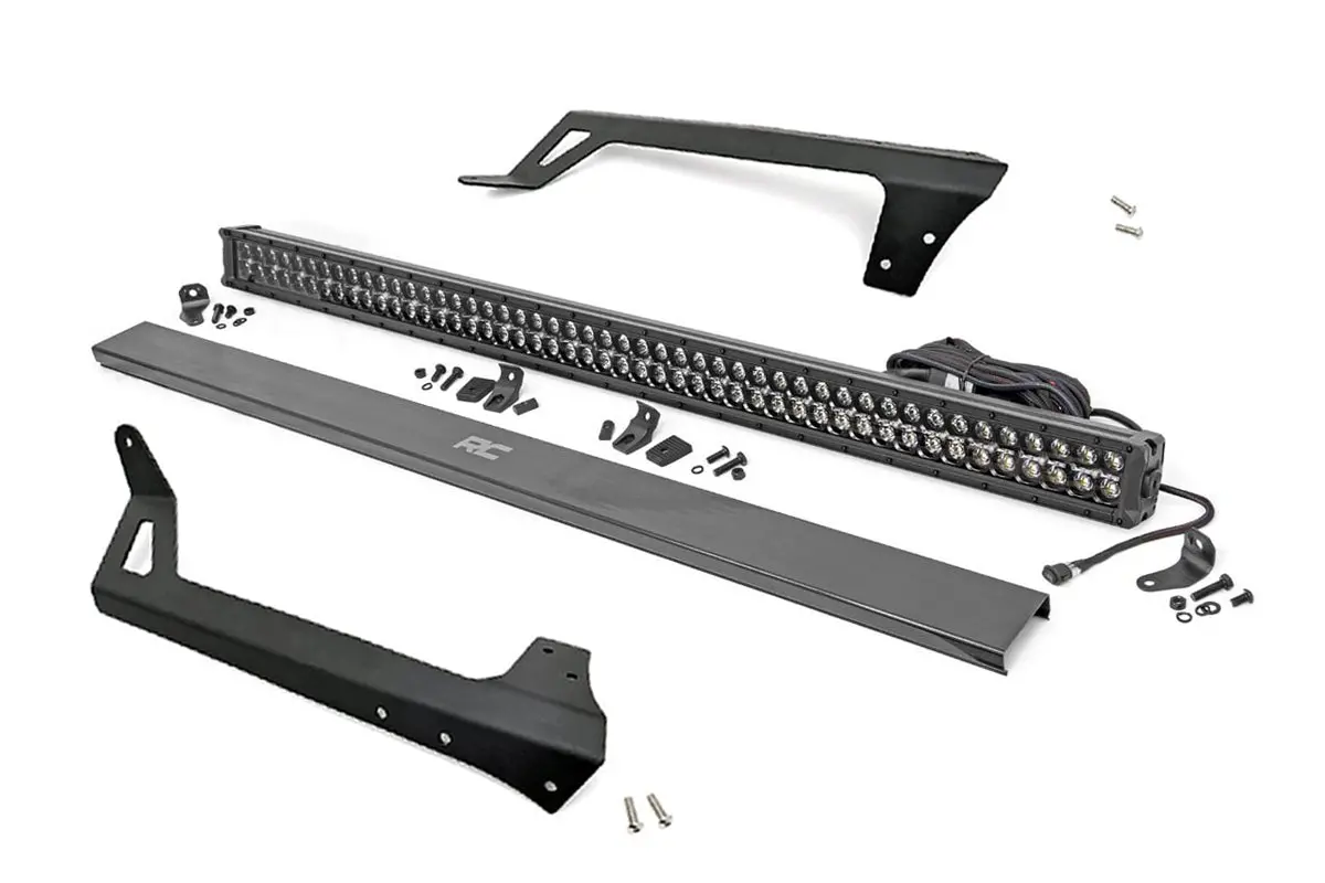 Led Light - Windshield Mnt - 50 Inch Black Dual Row - Amber Drl - Jeep Wrangler Jk (07-18) 1