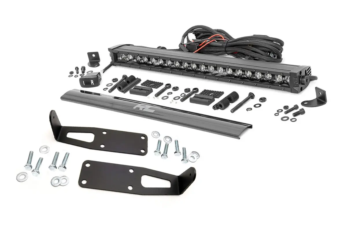 Led Light Kit - Bumper Mount - 20 Inch Black Single Row - White Drl - Ram 2500/3500 (10-18) 1