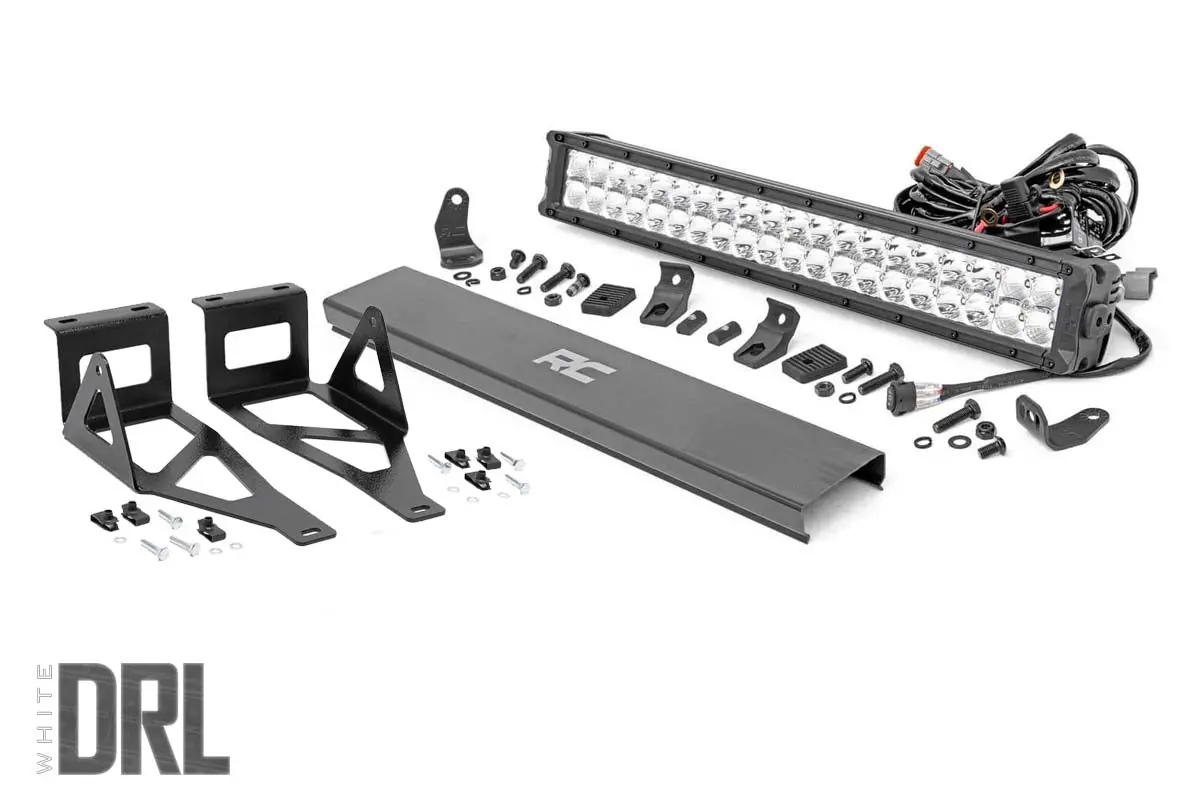 Led Light Kit - Bumper - 20 Inch Chrome Dual Row - White Drl - Ford F-250/F-350 Super Duty (05-07) 1
