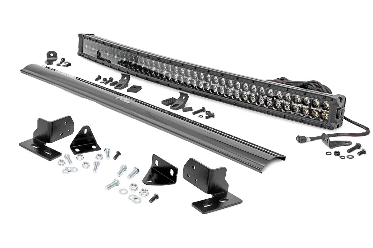 Led Light  - Bumper Mount - 40 Inch Black Dual Row - White Drl - Ford F-250 Super Duty (11-16) 1