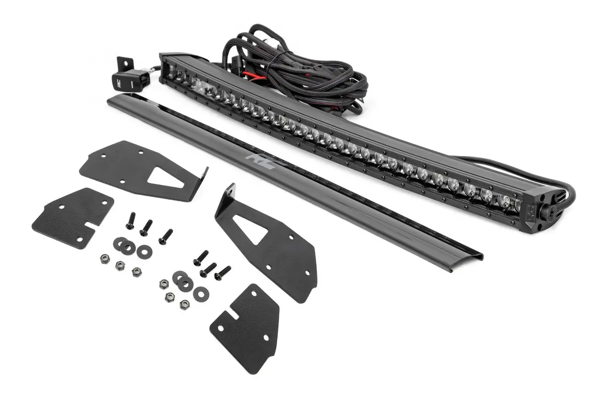 Led Light Kit - Grille Mount - 30 Inch Black Single Row - White Drl - Ford Raptor (17-20) 1