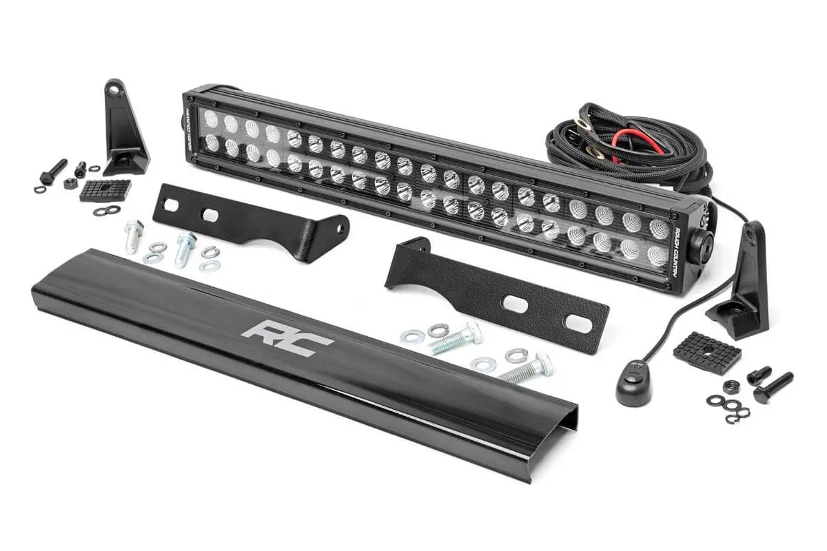 Led Light Kit - Bumper Mount - 20 Inch Black Dual Row - Jeep Grand Cherokee Wk2 (11-20) 1