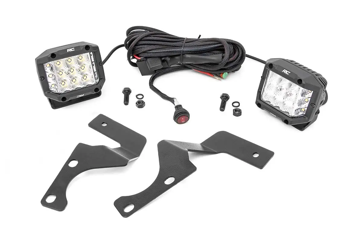 Led Light Kit - Ditch Mount - 3 Inch Chrome Wide Angle Pair 1