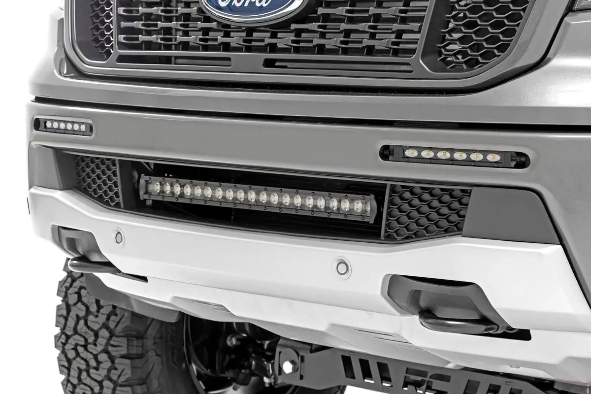 Led Light Kit - Bumper Mount - 6 Inch Black Slimline Pair - Ford Ranger (19-23) 1