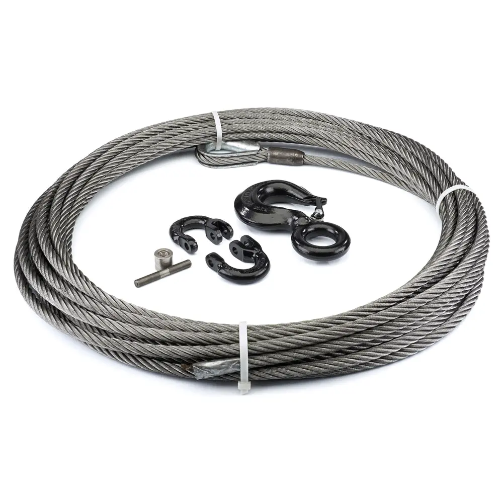 Warn 77594 Wire Rope Assembly 1/2 Inch Diameter X 75 Foot Length With Hook 1