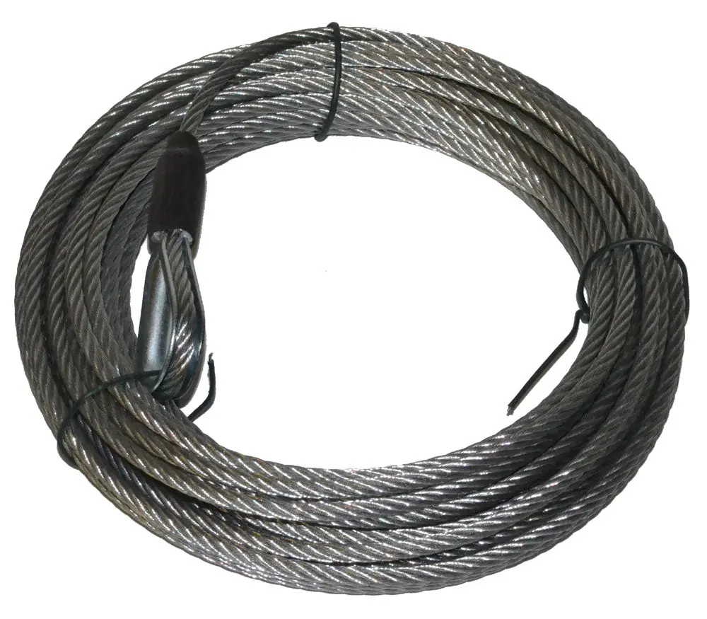Warn 79835 Wire Rope Assembly 3/16 Inch Diameter X 35 Foot Length 1