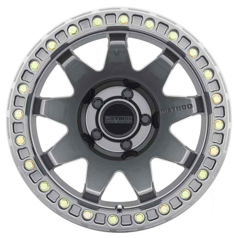 Method Mr108 17X9 -44Mm Offset 5X5 71.5Mm Cb Gloss Titanium W/Bh-H24125-38 Wheel 1