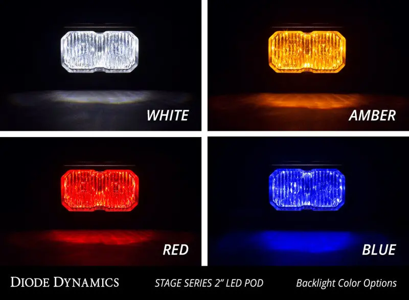 Diode Dynamics Stage Series 2 In Led Pod Sport - White Driving Standard Abl (Pair) 1